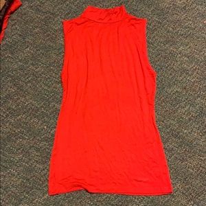 Red High Neck Tank
